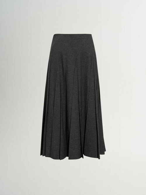 Load image 1 in gallery view. Pleated Midi Skirt