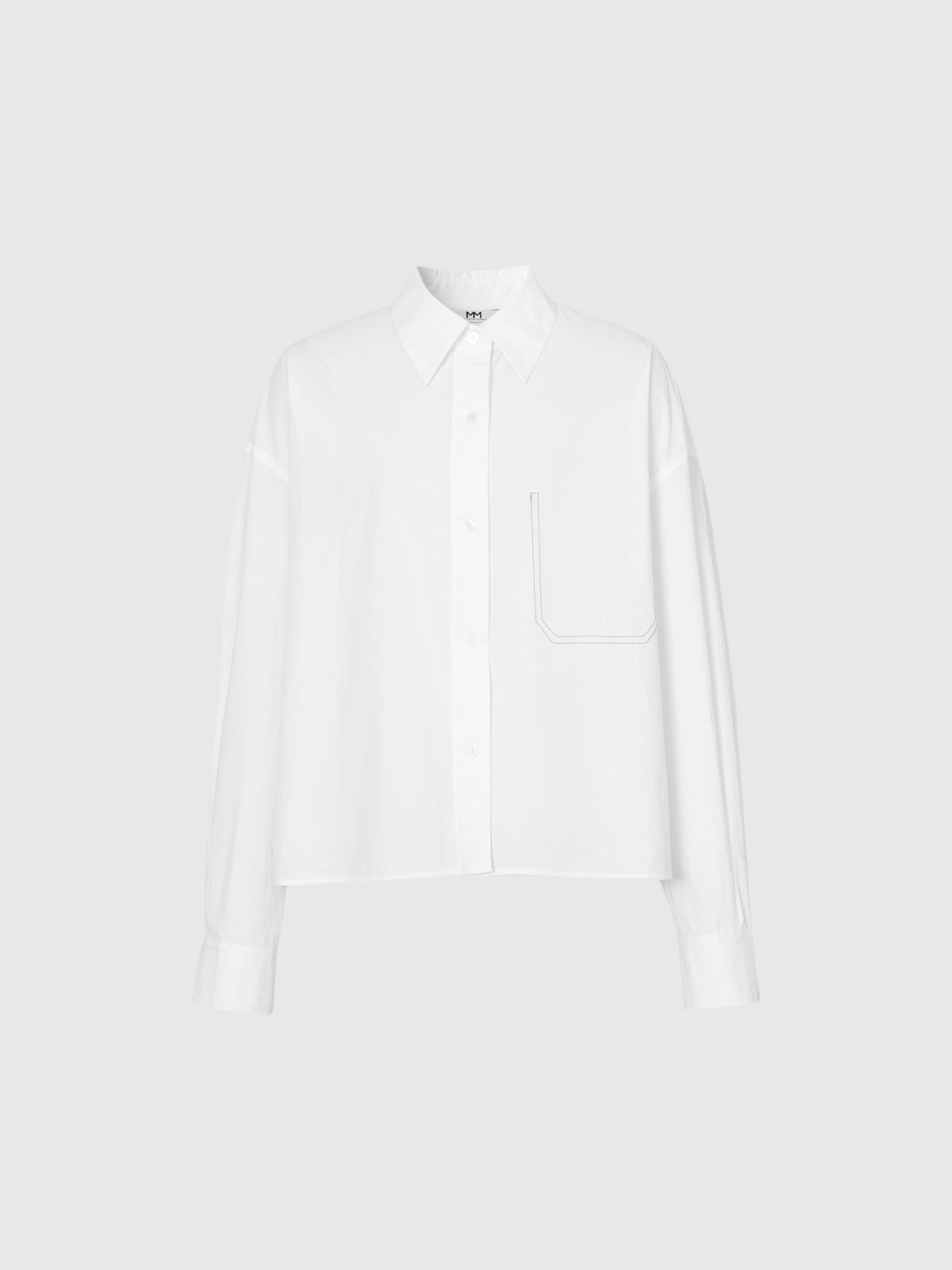 Pure cotton shirt in oversized fit with button down design and front pocket detail, offering a classic and stylish look.