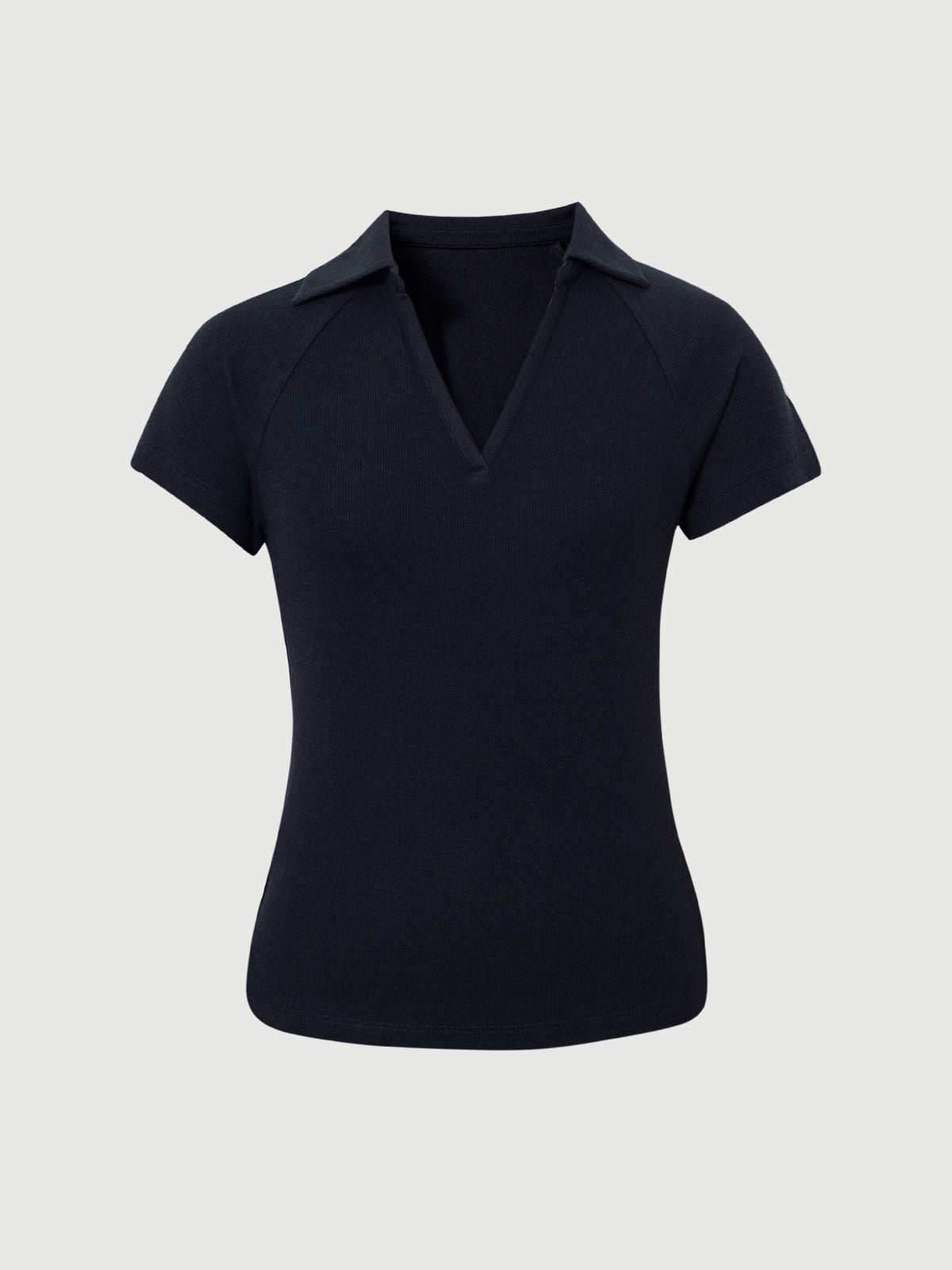 Slim-Fit V-Neck Short-Sleeve Polo Shirt