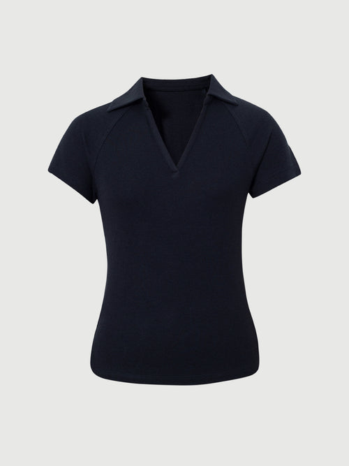 Load image 1 in gallery view. Slim-Fit V-Neck Short-Sleeve Polo Shirt