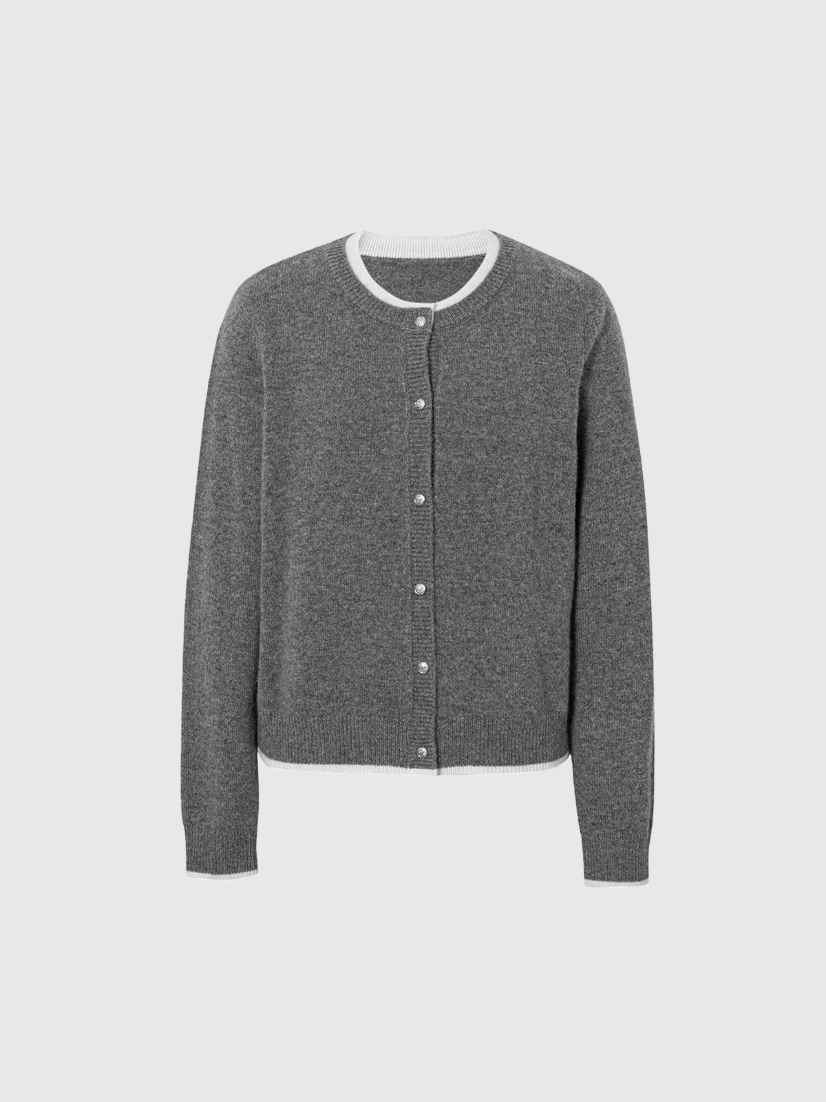 Pure Cashmere Contrast Binding Sweater