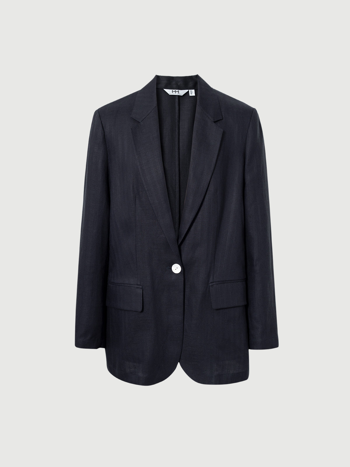 Lyocell-Linen Single-Button Blazer Suit