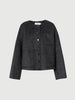 Crew Neck Wool Silk Coat - MEILLEUR MOMENT OFFICIAL STORE NEW YORK 