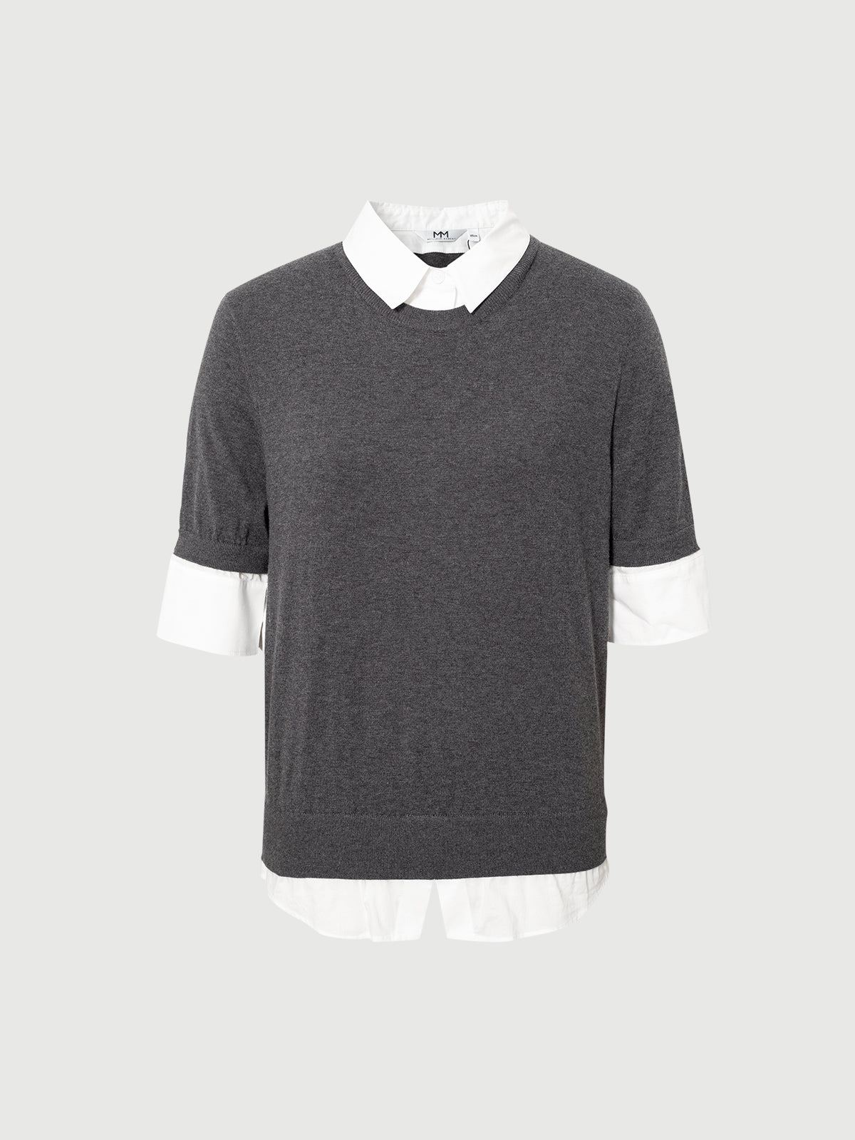 Camisola de manga curta, camisola combinada com camisola sintética