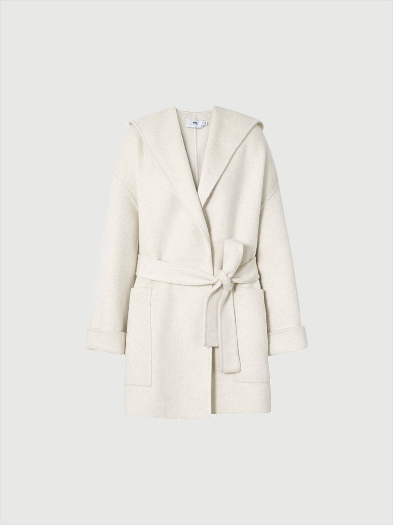 Oversized Hood Wool Coat
