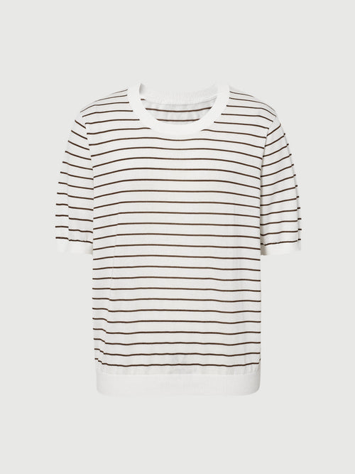 Load image 1 in gallery view. Lyocell Acetate Striped Tee