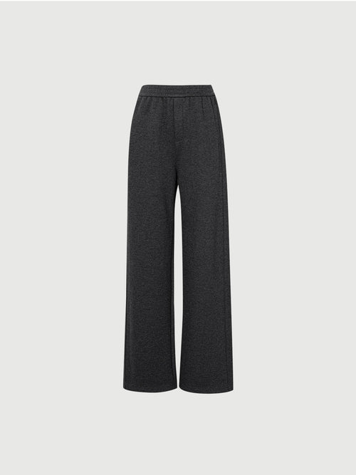 Load image 1 in gallery view. Dark Gray Elastic Waist Straight Pants