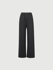 Dark Gray Elastic Waist Straight Pants