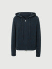 Hooded Silk-Cashmere Zip-Up Hoodie Sweater