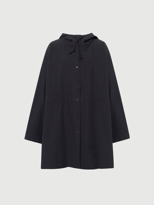 Load image 1 in gallery view. Cotton Hooded Relaxed Jacket