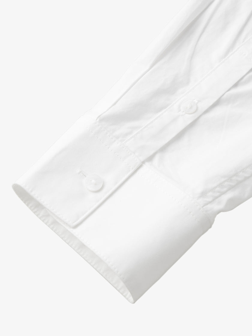 Concealed Placket Pure Cotton Shirt