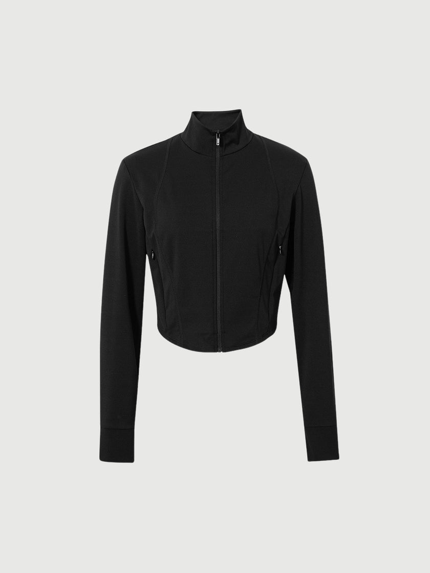 Yoga Zipper Cropped Jacket