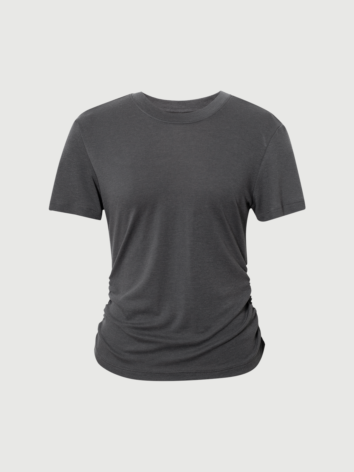 Lyocell Crew Neck Fitted T-Shirt