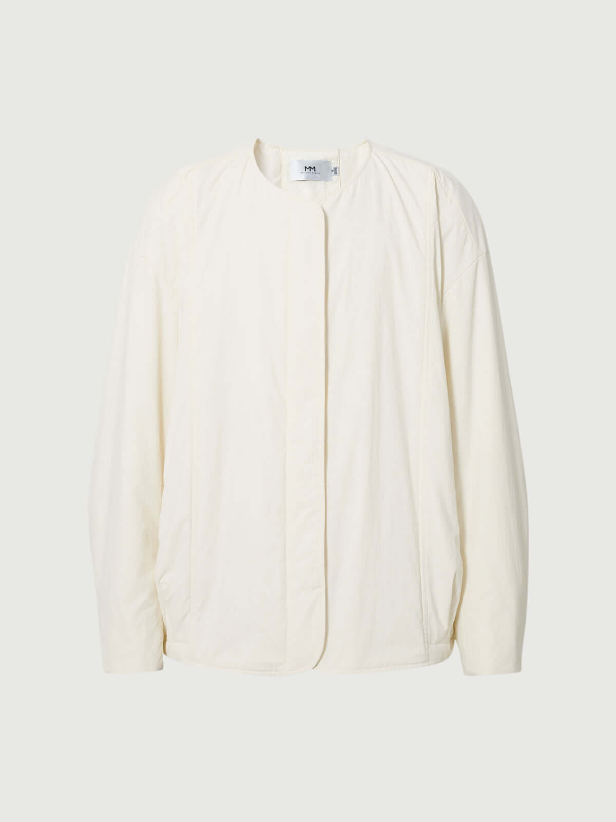 Crewneck Padded Jacket in Sheep Wool