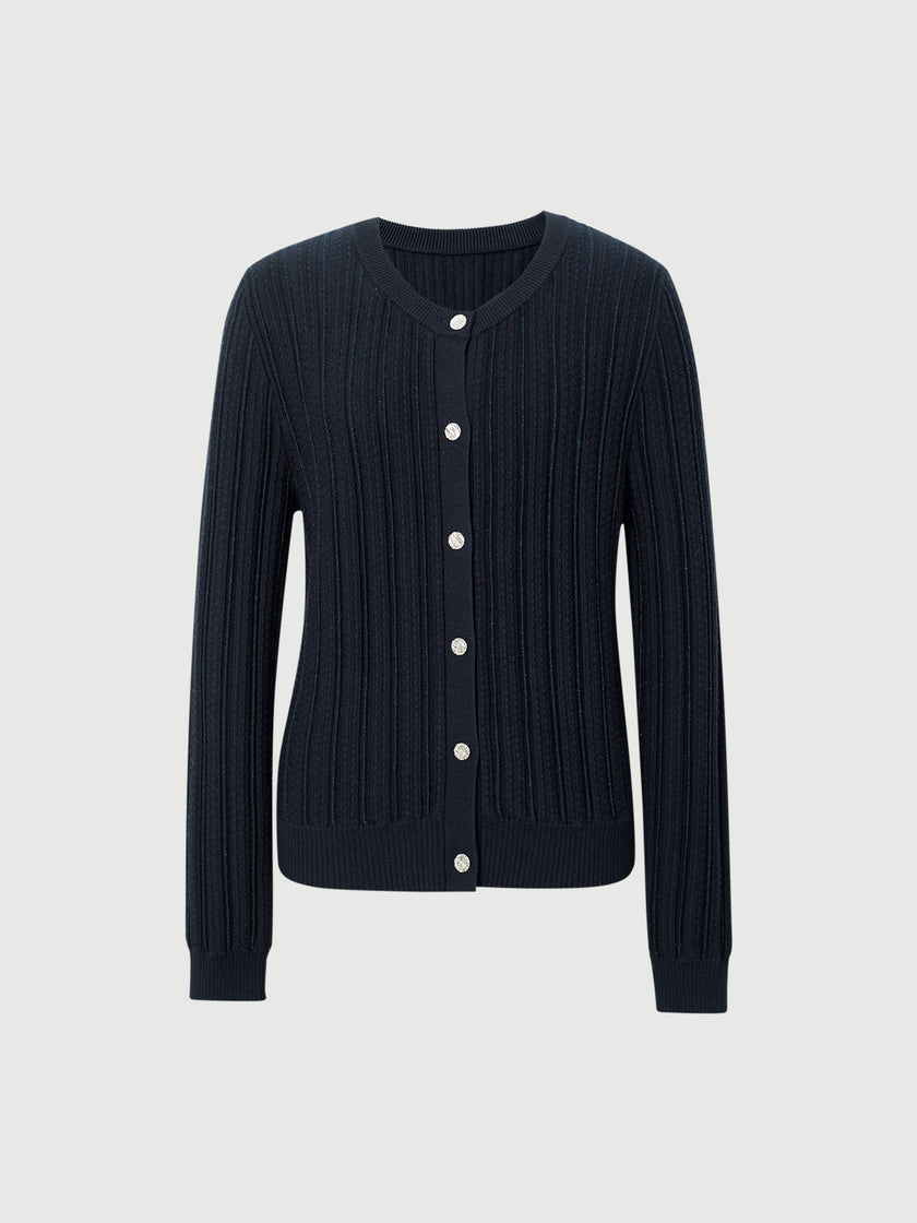 Lurex Wool Cardigan