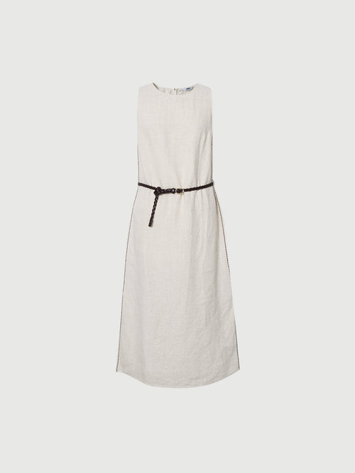 Load image 1 in gallery view. Pure Linen Sleeveless Dress