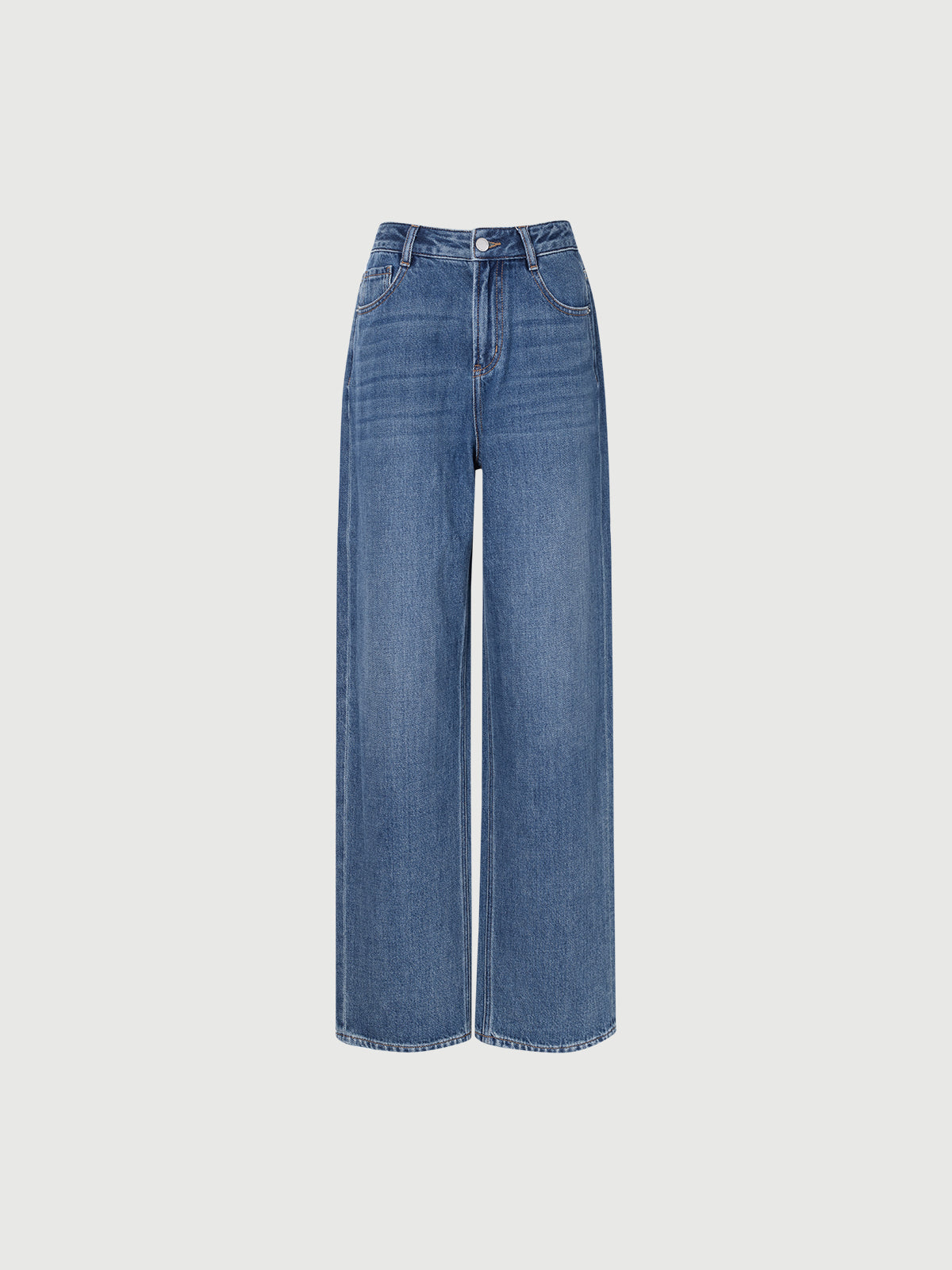 Cotton Straight-Leg Denim Jeans