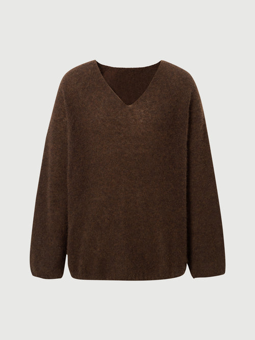 Load image 1 in gallery view. V-Neck Relaxed Silk-Cashmere Sweater