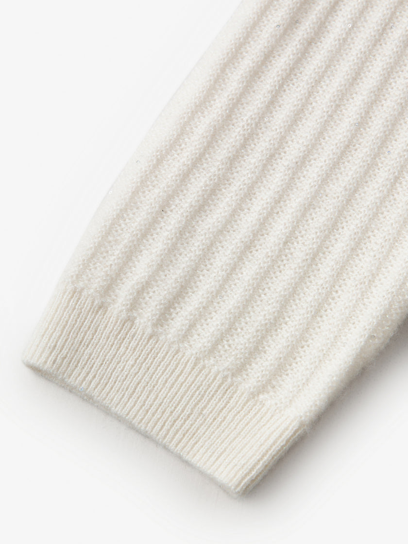 Rib Cashmere Cardigan