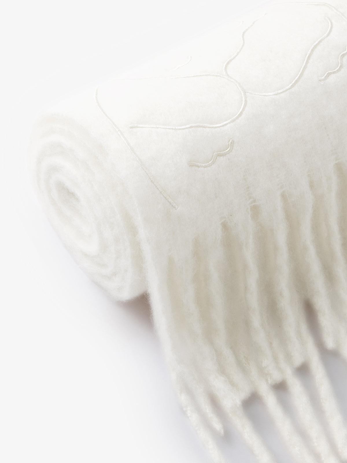 Off-White Animal Print Wool Blend Scarf