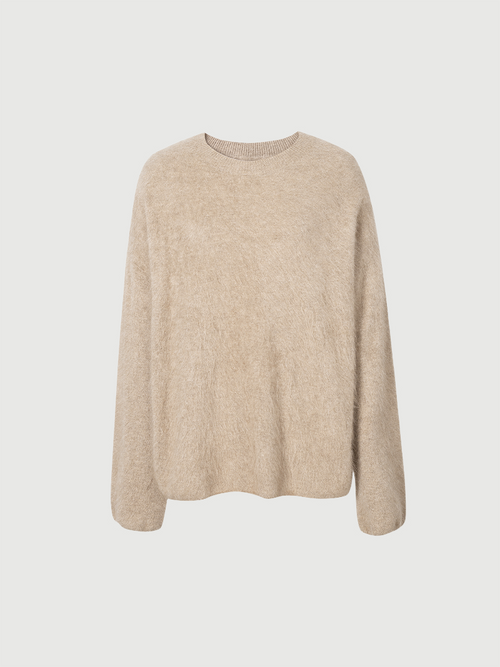 Load image 1 in gallery view. Crew Neck Cashmere Sweater - MEILLEUR MOMENT OFFICIAL STORE NEW YORK 