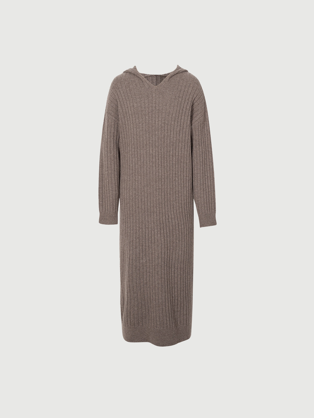 Knit Hooded Shift Dress