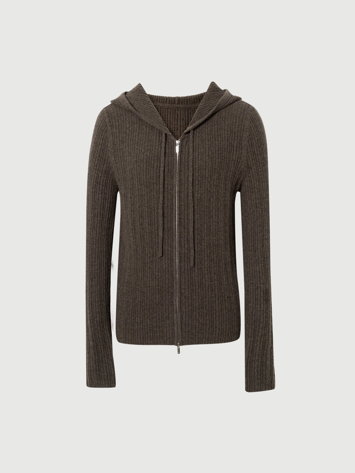 Hooded Zip-Up Cashmere Sweater