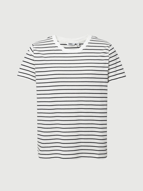 Load image 1 in gallery view. Striped Pure Cotton T-shirt