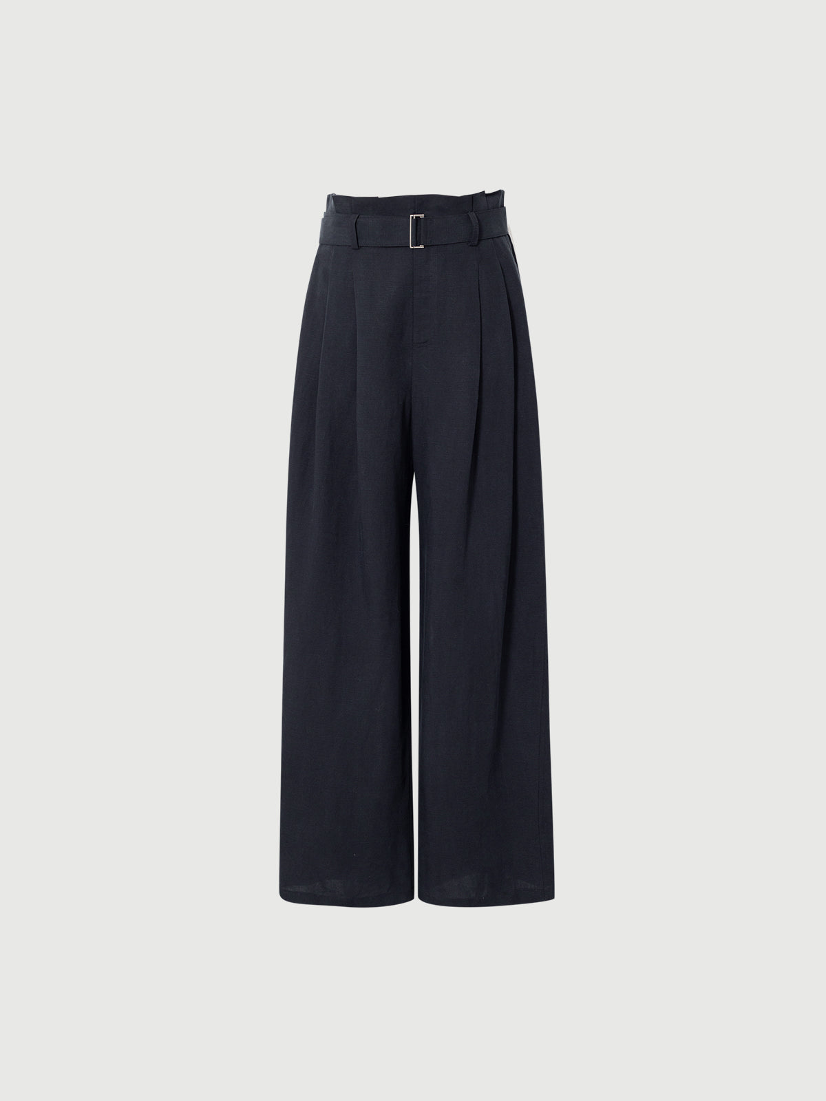 MEILLEUR MOMENT Midnight Blue Lyocell Pants - Front View