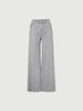 Calça de ganga cinza flare de algodão misto