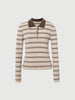 Brown Striped Wool Sweater