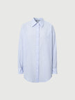 Camisa de algodão às riscas