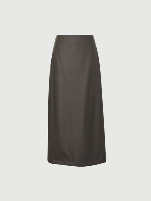 Load image 1 in gallery view. Dark gray skirt on a light gray background