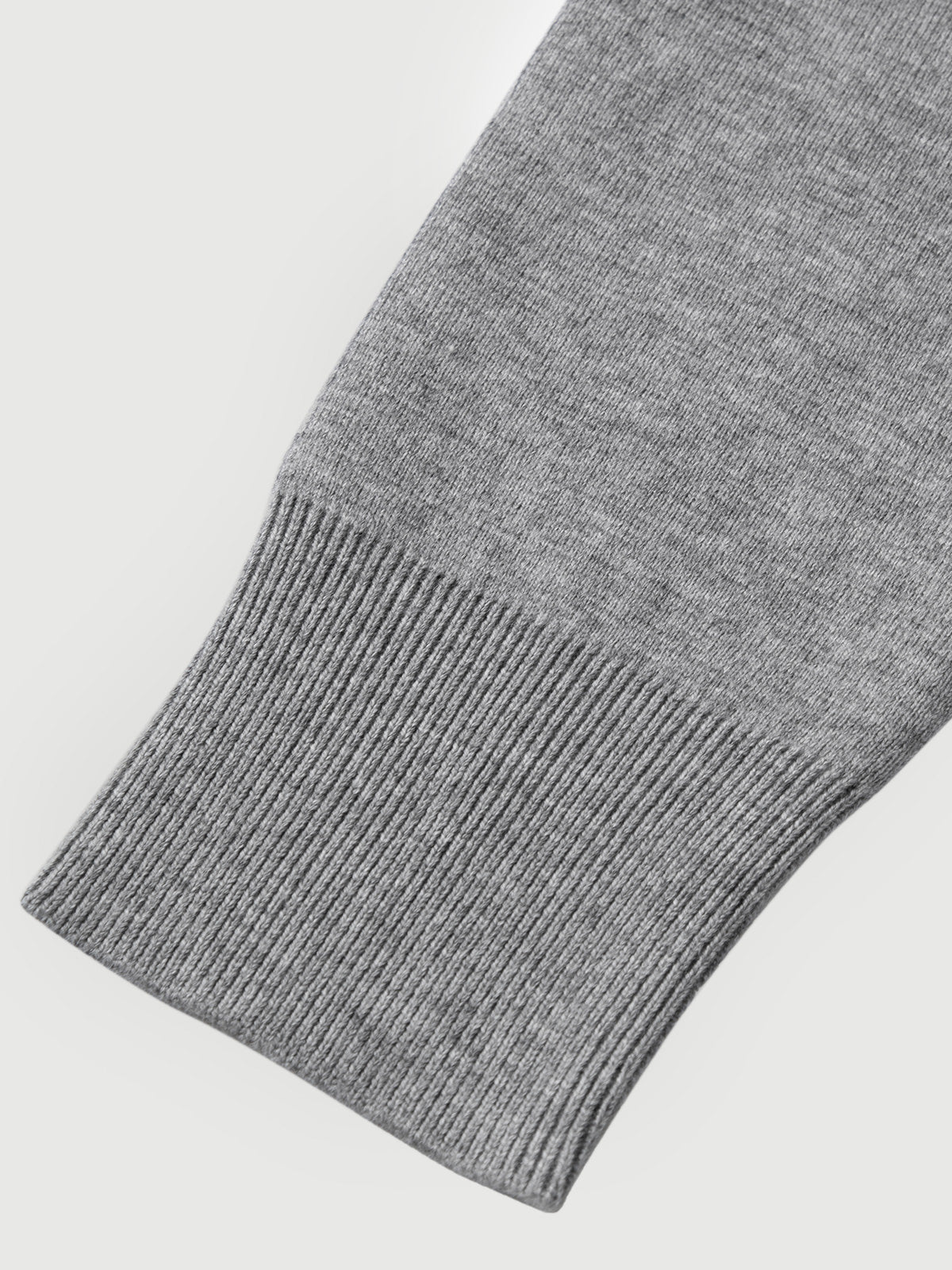 Collarless Wool Blend Cardigan