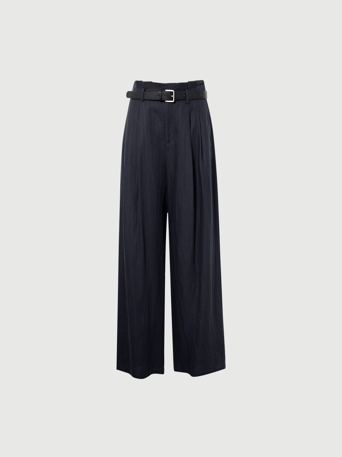 Lyocell-Linen Straight-Leg Tailored Pants
