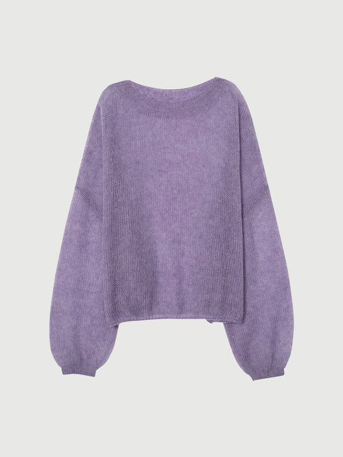 Load image 1 in gallery view. Cashmere-Silk Relaxed Pullover Sweater
