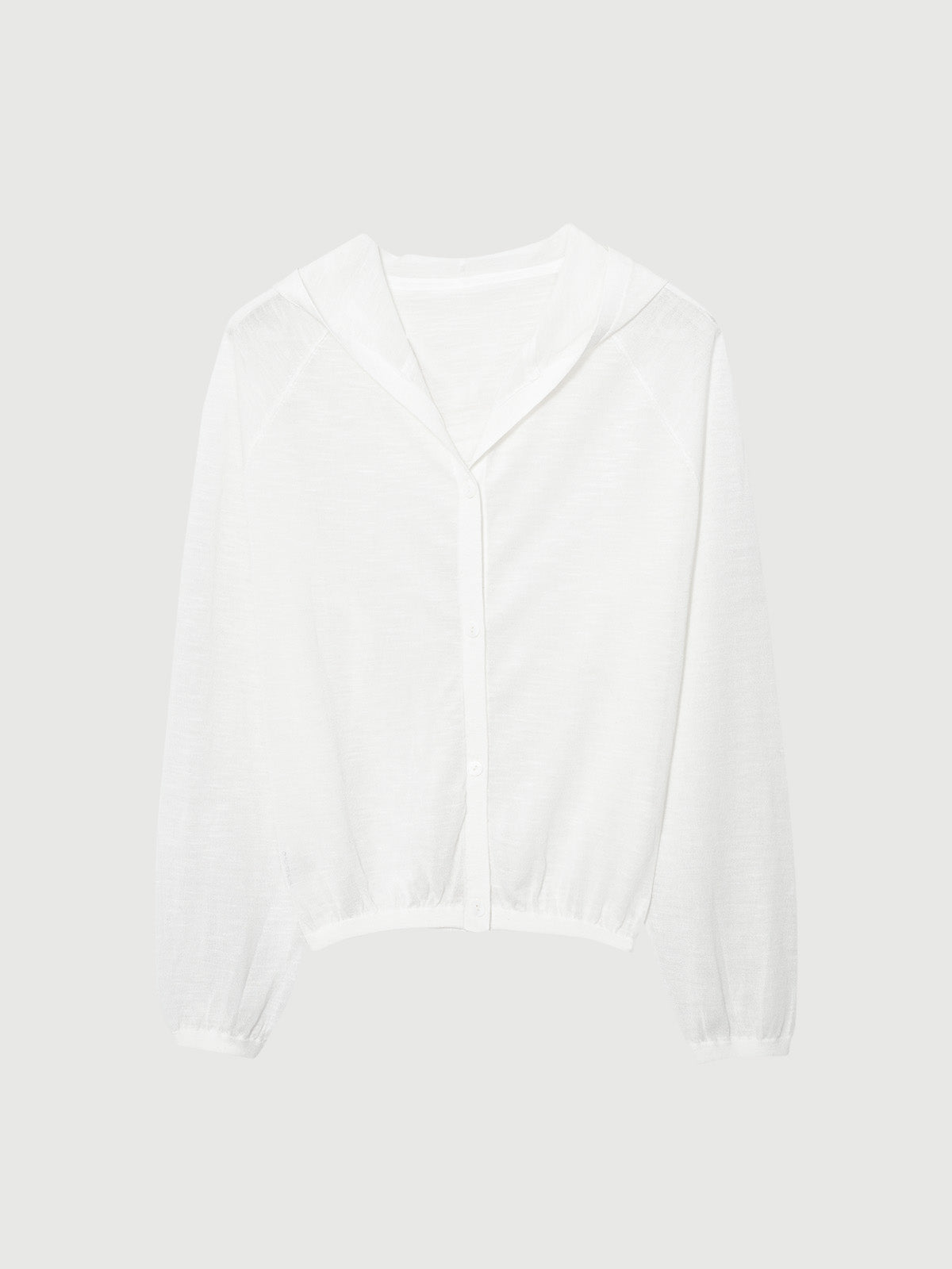 Hooded Lightweight Knit Cardigan