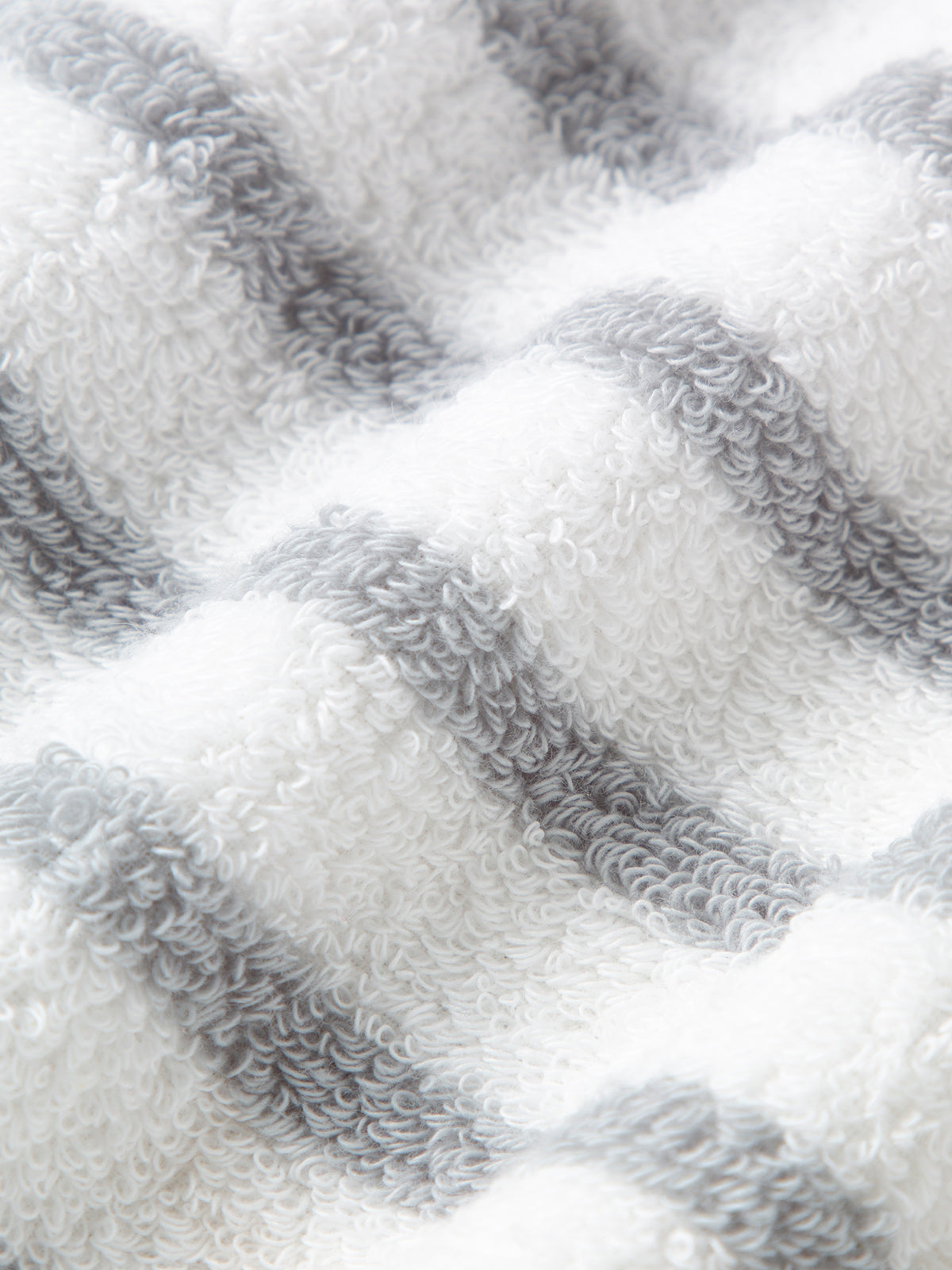 Cotton Gray & White Striped Towel and Bath Set