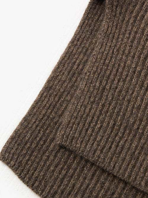 Load image 1 in gallery view. High-Neck Rabbit Wool Blend Sweater