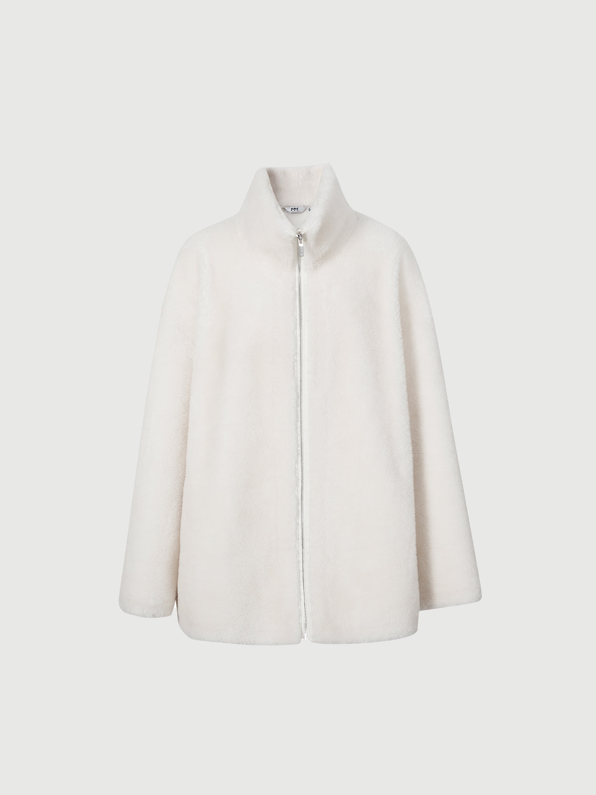 Pure Wool Zipper Fluffy Coat