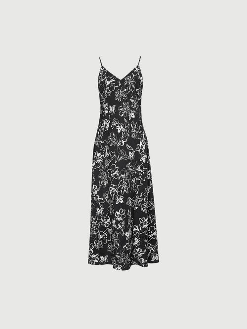 Women's Black Floral Lyocell Slip Dress MEILLEUR MOMENT OFFICIAL STORE NEW YORK Women's Black Floral Lyocell Slip Dress MEILLEUR MOMENT OFFICIAL STORE NEW YORK