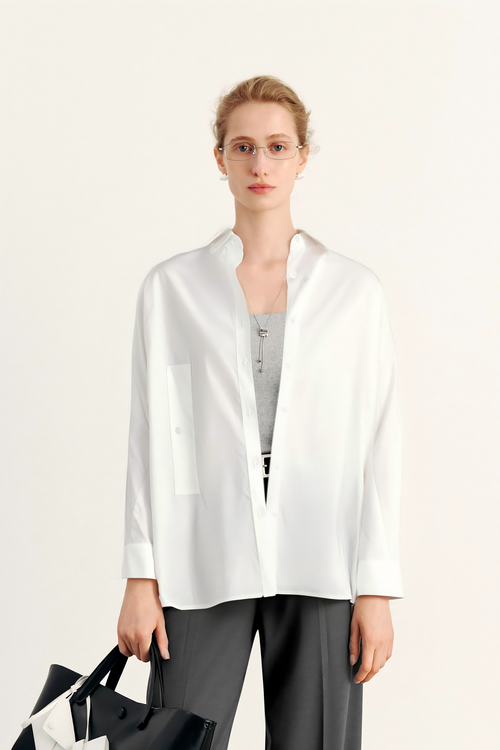 Load image 1 in gallery view. Cotton Button-Up Shirt
