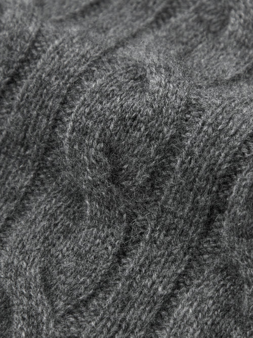 Load image 1 in gallery view. Crew-Neck Cable Knit Sweater