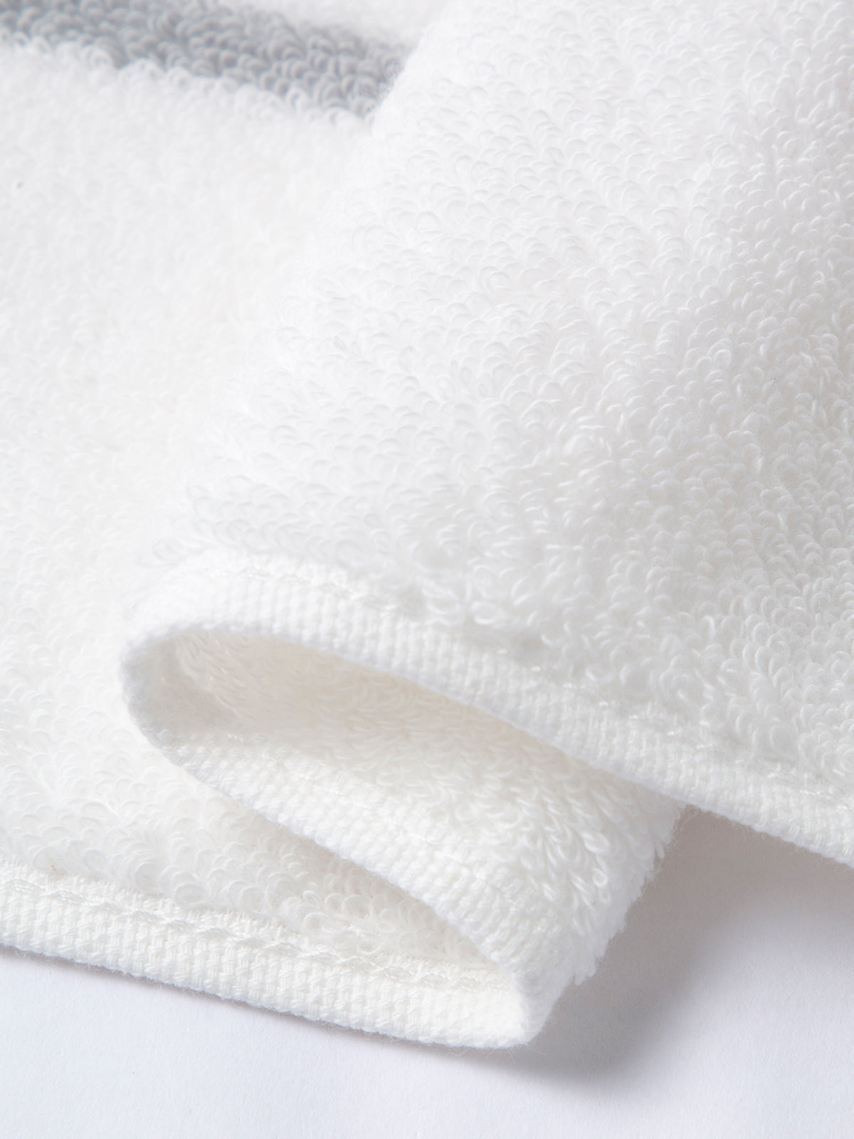 Cotton Gray & White Striped Towel and Bath Set