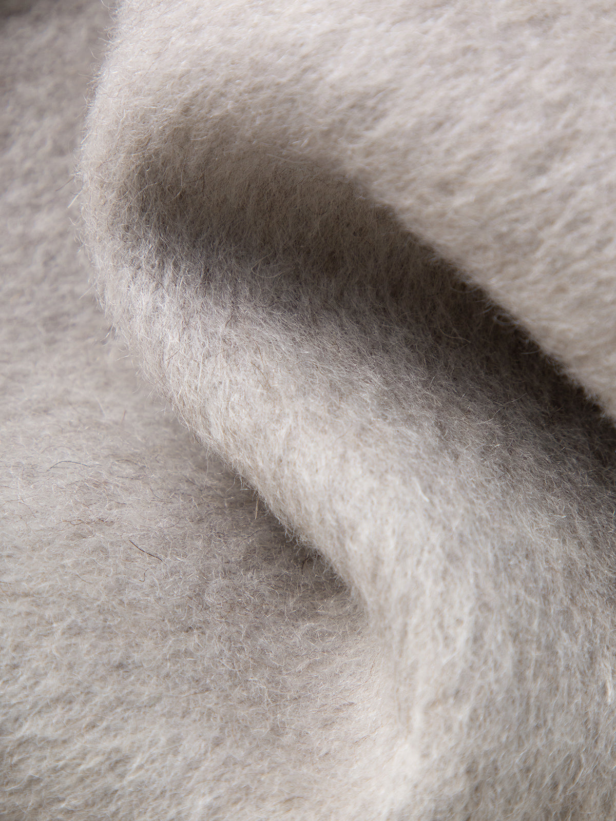 Gray Wool Hooded Tie-Belt Midi Coat