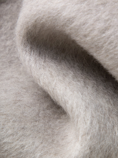 Load image 1 in gallery view. Gray Wool Hooded Tie-Belt Midi Coat