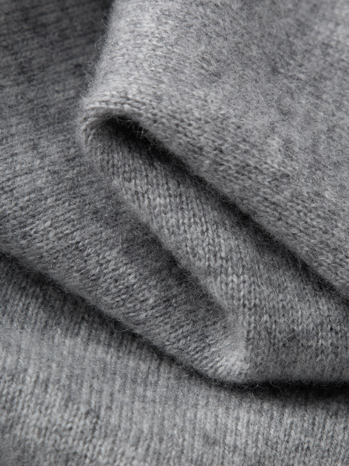 Gray Slim Fit Pure Cashmere Sweater 599A333004Q