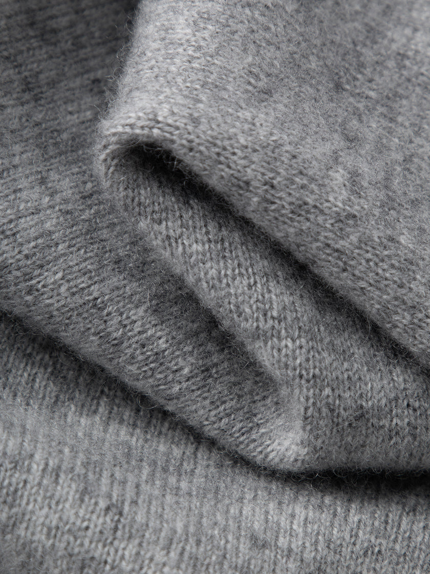 Gray Slim Fit Pure Cashmere Sweater 599A333004Q