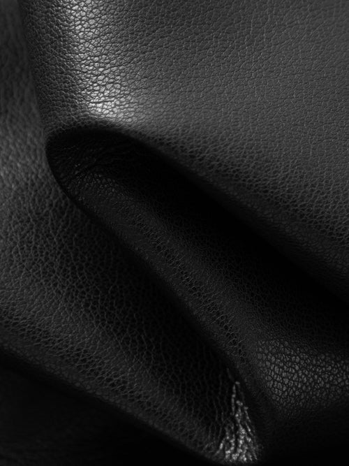 Load image 1 in gallery view. Cropped Leather Jacket with Stand Collar