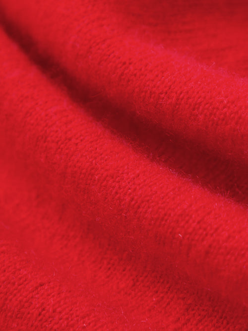 Load image 1 in gallery view. Red Slim Fit Cashmere High-Neck Sweater 5EC133005Q